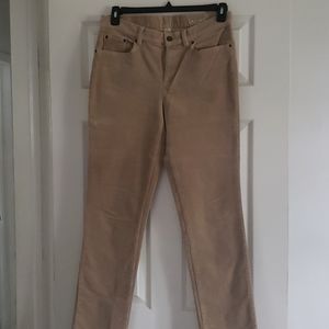 Ladies Tan Skinny Corduroys